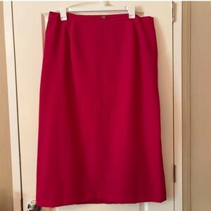 Karen Scott Bold Red Pencil Skirt